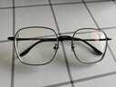 依视路（ESSILOR） 新款商务男镜架时尚镜框女配依视路镜片近视定制眼镜网上配镜 钛+金属-全框-4008BK-黑色 镜框+依视路A4防蓝光1.60现片 实拍图