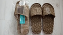 果洛菲藤编男女凉拖鞋夏季草编竹子地板软底防滑男士 大格子厚底 42/43  实拍图