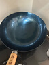 臻三环章丘铁锅炒锅手工锻打铁锅无涂层不易粘锅炒菜锅厨房好物一环轻音 古法烤蓝（适合4-5人） 34cm 实拍图