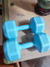 朗威哑铃女健身小哑铃女士学生家用包胶初学者练臂肌健身器材瑜伽塑形 果绿色 4kg*2只 实拍图