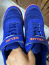 卡尔美（KELME）儿童足球鞋魔术贴免系带碎钉TF透气学生球鞋6873003 宝蓝 39 实拍图