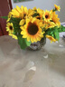 赟娅向日葵假花仿真花摆设客厅餐桌花艺摆件家居装饰塑料花束绢花盆栽 大向日葵+草编篮 实拍图
