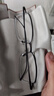 目匠纯钛近视眼镜男半框 防辐射眼镜框男女款超轻商务加宽大脸眼镜架 62307-经典黑 免费配镜（1.56非球面镜片） 实拍图