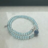 优格丽天然巴西海蓝宝手串多圈S925银天然淡水珍珠手链女 四圈珠子108颗6mm 实拍图