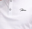 罗蒙（ROMON）短袖t恤男商务休闲弹力透气POLO领打底衫上衣服男装LM13白色XL 实拍图