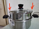 苏泊尔（SUPOR） 汤锅304不锈钢加厚复底煮粥煮面锅奶锅炖汤锅电磁炉燃气通用 升级加厚防烫+汤勺+蒸格 20cm 实拍图