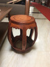 善匠良品 红木家具缅甸花梨（学名：大果紫檀）鼓凳圆凳子 客厅换鞋凳中式实木矮凳 椅子 鼓凳(雕花款暂无，拍下发素面款) 实拍图