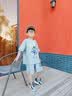 G.duck小黄鸭童装男童套装夏季2026儿童衣服宝宝潮酷太空人短袖两件套潮 太空人套装 米白色geioqgg 90 建议1~2岁【 80-90cm】 实拍图
