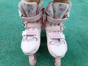 斯威（SWAY）轮滑鞋儿童专业溜冰鞋男女童初学者可调节直排轮成人滑冰旱冰鞋 粉蝶【全包壳+双芭扣】大礼包 M (适合6-12岁)日常鞋码32-36 实拍图