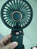 手持小风扇数显便携式随身折叠小型礼物迷你办公室电动USB电风扇静音桌面学生宿舍 苍岭绿|数显5档|强劲风力|可折叠|带底座 实拍图
