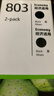 惠普（HP）803墨盒原装Deskjet 1112 2131 2132 2621 2622打印机dj 803黑色双支套装（黑色155+黑色155页） 实拍图