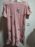 奥蜜雪 睡裙女夏季纯棉短袖薄款睡衣裙可爱少女学生全棉夏天大码家居服 q-2011 豆沙芭蕾舞 M（推荐85斤-105斤） 实拍图