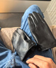 青禾润美触屏山羊真皮手套男士秋冬商务通勤驾驶骑行保暖加绒礼盒手套 黑色冬季加绒款-礼盒装 M 实拍图