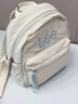 Lee高颜值迷你小背包女轻便旅行双肩包初高中生大学生百搭通勤书包 米灰色（小号/可放9.7寸ipad） 实拍图