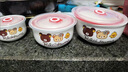 保鲜碗陶瓷带盖上班族便当盒微波炉饭盒冰箱收纳盒泡面汤碗储物碗 可爱小熊【三件套】 实拍图