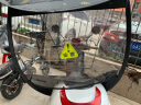 馨颜电动车雨棚实心支架防晒太阳伞挡雨防风电瓶车摩托车雨伞遮阳伞 灰色猫咪+实心支架+360度开窗 实拍图