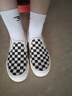 VANS范斯中性鞋Slip-On VR3低帮经典帆布鞋休闲鞋 一脚蹬 棋盘格 37 实拍图