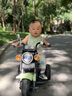 贝趣儿童电动车摩托车1-3-6岁宝宝三轮车小孩玩具车可坐人遥控电瓶车 橄榄绿【遥控双驱+双电瓶+早教】 1-7岁生日周岁六一儿童节礼物 实拍图