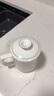 忆壶茶羊脂玉瓷陶瓷茶杯办公室泡茶杯会议马克杯带盖白瓷水杯子中秋礼物 实拍图