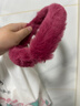 纯色兔毛发箍批发女生简约简单光板白搭百变配件长毛短毛毛绒发箍 深红色【1个】 实拍图
