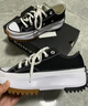 匡威（Converse）官方 Run Star Hike低帮帆布流星厚底鞋黑色168816C 黑色/168816C 38.5 实拍图