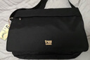 Troop英国男包休闲商务男士单肩斜挎包牛津布单肩包男士横款防水尼龙包 中号TRP0241N纯黑色（带肩垫） 实拍图