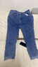 真维斯（JEANSWEST）牛仔裤女2025夏季高腰弹力垂坠感九分烟管裤开叉小个子复古蓝XL 实拍图