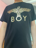 BOY LONDON夏男女同款T恤烫金老鹰logo印花百搭休闲潮牌短袖N01032 黑印金 L 实拍图