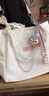 沐霓2025新款女包单肩包托特包甜美时尚通勤包包ins包休闲百搭手提包 甜美可爱托特包+3挂件29*10*28 实拍图
