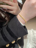 夕迎正七夕情人节黄金色小方块碎金子18k金手链女款送女友送妈妈 18k金手链 实拍图