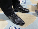 七匹狼皮鞋男内增高商务休闲鞋头层牛皮正装鞋真皮系带休闲鞋子男士婚鞋 黑色（四季款） 42 实拍图