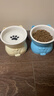 憨憨乐园猫碗陶瓷猫粮双碗斜口狗碗狗盆狗粮宠物幼猫咪吃饭食盆喝水喂食 实拍图