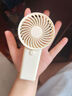 手持小风扇 电风扇 迷你随身便携式电池款桌面轻音学生儿童可手持可站立超长续航 白色 不带电池 实拍图