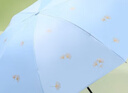 天堂 防紫外线晴雨伞三折 雨伞黑胶防晒太阳伞遮阳晴雨伞 净空蓝 实拍图