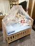 ANGI BABY婴儿床实木无漆多功能宝宝床新生儿可移动摇床可拼接加长儿童床 实拍图