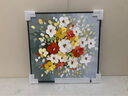 墨派（Mopai）餐厅装饰画手绘油画美式花卉高端客厅肌理挂画正方形壁画免打孔 繁荣昌盛 50*50cm手绘油画 实拍图