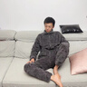 俞兆林睡衣男士秋冬季珊瑚绒加绒加厚可外穿保暖学生家居服25年新款套装 NSCJF-L006深灰方格拉链（主推款 XL （130斤-150斤） 实拍图