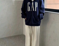 Gap男女装印花字母logo抓绒连帽卫衣休闲660128外套 海军蓝 175/96A(L) 亚洲尺码 实拍图