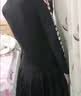 浪莎游泳衣女士长袖连体裙式保守聚拢遮肚显瘦韩国ins风仙女黑色黑色M 实拍图