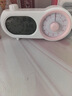 康巴丝学生闹钟双屏可视化计时器儿童时间管理器倒计时自律多功能时钟 S2368B1 粉白色（语音+充电版） 实拍图
