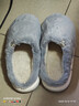 优调棉拖鞋女乳胶防踩塌厚底抑菌防臭居家秋冬保暖情侣拖鞋男 粉40-41 实拍图