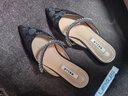 百丽（Belle）新中式穆勒鞋女商场同款慵懒休闲拖鞋BGJ33BH4 黑色 36 (230mm) 实拍图