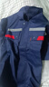 耐典防静电工作服套装夏季短袖劳保服男女汽修工程服厂服定制 藏蓝175 实拍图