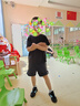 ASK JUNIOR男童短袖T恤2025夏薄款儿童休闲纯色舒适跑步打底衫 黑色 140 实拍图