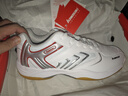 川崎（KAWASAKI） 新款羽毛球鞋男女款运动鞋防滑透气舒适耐磨专业训练鞋 K-003 白红 44 实拍图
