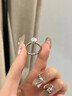 周百福【1000+门店】S925银戒指女求婚结婚订婚对戒送女友纪念生日礼物 【银戒指】*免费刻字+写贺卡-纪念日生日送闺蜜老婆 实拍图