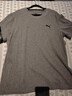 彪马（PUMA）纯色宽松短袖T恤男女情侣款新款夏季运动上衣 690409 灰色-03 XL (185/104A) 实拍图