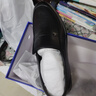 意尔康男鞋 皮鞋男商务休闲鞋男士牛皮软面舒适爸爸鞋一脚蹬通勤正装鞋 黑色 41 实拍图