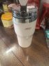 爱仕达（ASD）网红吸管杯水杯保温杯大容量办公车载不锈钢杯子 RWS62B16WG-P 实拍图