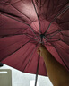 天堂 加大雨伞三折 晴雨两用商务伞经典格纹10骨大雨伞男女 暗紫红 实拍图